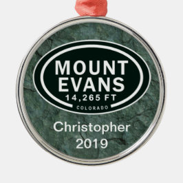 Personalisierter Berg Evans Colorado Rocky Mountai Ornament Aus Metall