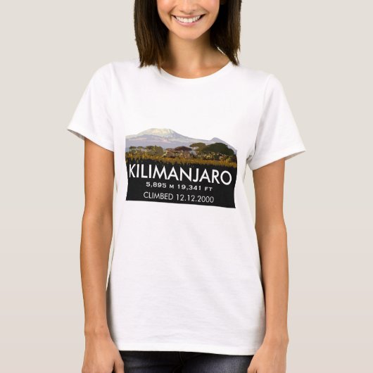 Personalisierter Berg Kilimanjaro Climb T-Shirt (Vorderseite)