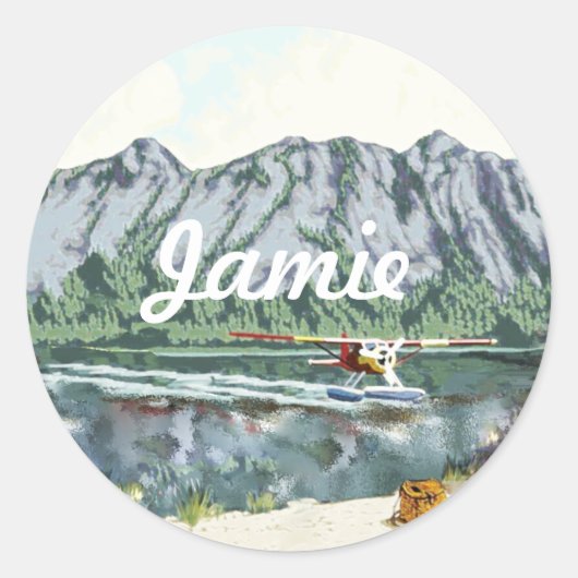 Personalisierter Berg Runder Aufkleber (Vorderseite)