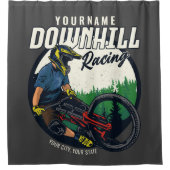 Personalisierter Bergpass Duschvorhang (Vorderseite)