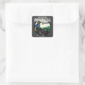 Personalisierter Bergpass Quadratischer Aufkleber (Tasche)