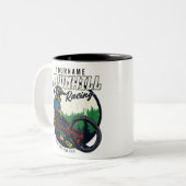 Personalisierter Bergpass Zweifarbige Tasse (Vorderseite Links)