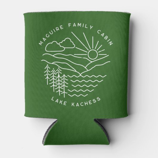 Personalisierter Bergsee Dosenkühler (Vorderseite)