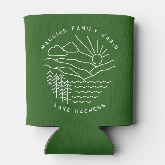 Personalisierter Bergsee Dosenkühler (Rückseite)