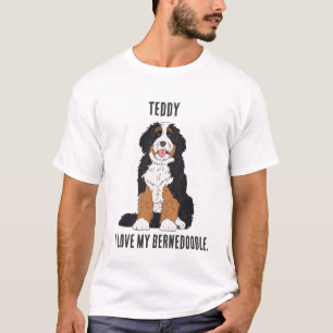 Personalisierter Bernedoodle Papa mit individuelle T-Shirt
