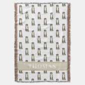 Personalisierter Berner Berghund Decke (Vorderseite Vertikal)