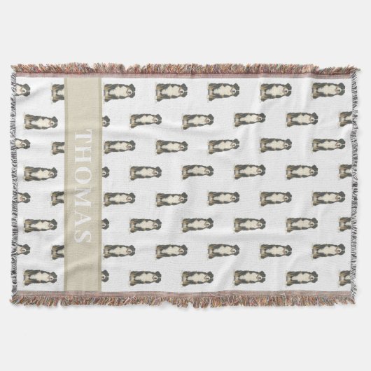 Personalisierter Berner Berghund Decke (Vorderseite)