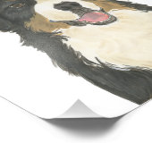 Personalisierter Berner Berghund Fotodruck (Ecke)