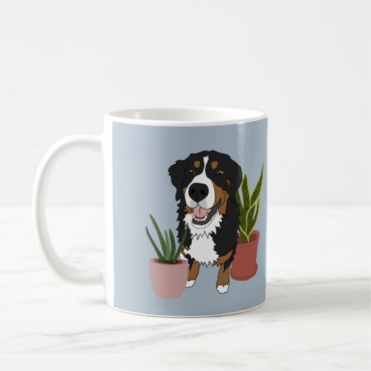 Personalisierter Berner Berghund Kaffeetasse (Links)