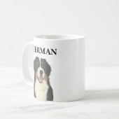 Personalisierter Berner Berghund Kaffeetasse (Vorderseite Links)