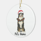 Personalisierter Berner Berghund Keramik Ornament (Links)