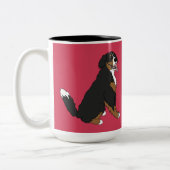 Personalisierter Berner Berghund Zweifarbige Tasse (Links)