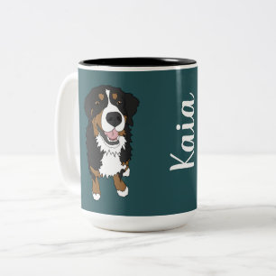 Personalisierter Berner Berghund Zweifarbige Tasse