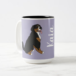 Personalisierter Berner Berghund Zweifarbige Tasse