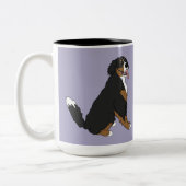 Personalisierter Berner Berghund Zweifarbige Tasse (Links)