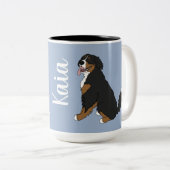 Personalisierter Berner Berghund Zweifarbige Tasse (VorderseiteRechts)