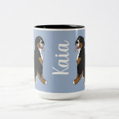 Personalisierter Berner Berghund Zweifarbige Tasse (Mittel)