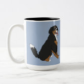 Personalisierter Berner Berghund Zweifarbige Tasse (Links)