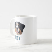 Personalisierter Berner Hund  Kaffeetasse (Vorderseite Links)