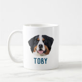 Personalisierter Berner Hund  Kaffeetasse (Links)