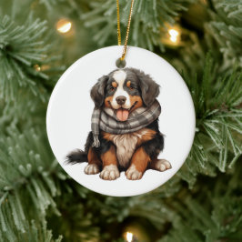 Personalisierter Berner Hund Keramik Ornament