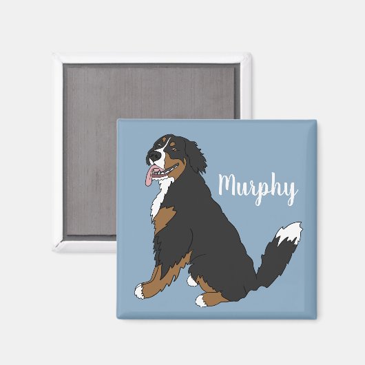 Personalisierter Berner Hund Welpe Magnet (Vorderseite/Rückseite)