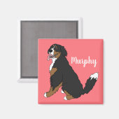 Personalisierter Berner Hund Welpe Magnet (Vorderseite/Rückseite)