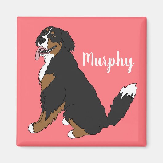 Personalisierter Berner Hund Welpe Magnet (Vorne)