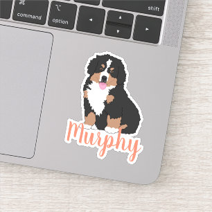 Personalisierter Berner Hund Welpensticker Aufkleber