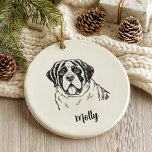 Personalisierter Berner Sennenhund Weihnachten Keramik Ornament