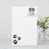 Personalisierter Bernese Gebirgshund Briefpapier (Stehend Vorderseite)