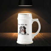 Personalisierter Bernhardiner Hund Bierglas