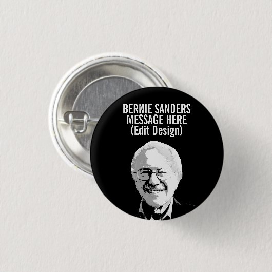 Personalisierter Bernie Sanders Button (Vorne & Hinten)