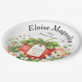 Personalisierter Berry Sweet First Birthday Teller (Schrägansicht)