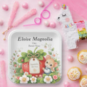 Personalisierter Berry Sweet Square Geburtstagstel Pappteller (Party)