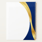Personalisierter Beruf - Elegantes Gold & Blue Planer (Rückseite)