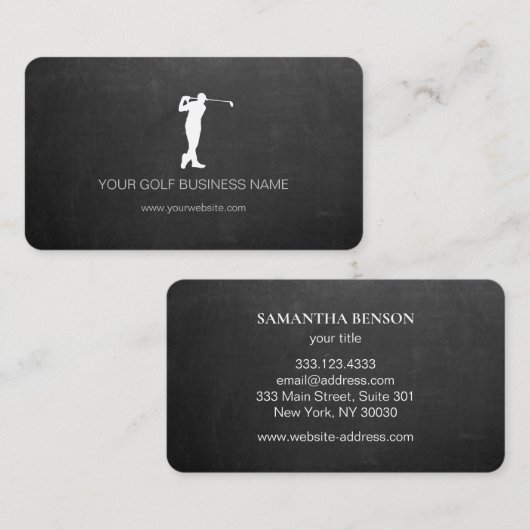 Personalisierter Beruflicher Blackboard-Golf Visitenkarte (Vorne/Hinten)