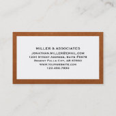 Personalisierter Beruflicher Lederdruck Visitenkarte (Rückseite)