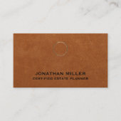 Personalisierter Beruflicher Lederdruck Visitenkarte (Vorderseite)