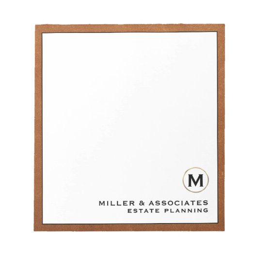 Personalisierter Beruflicher Luxus-Editor Notizblock (Vorderseite)