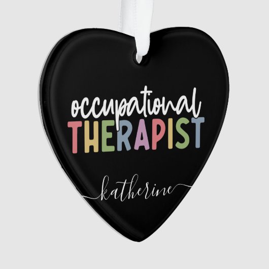 Personalisierter Berufstherapeut OT Geschenke Ornament (Vorderseite)