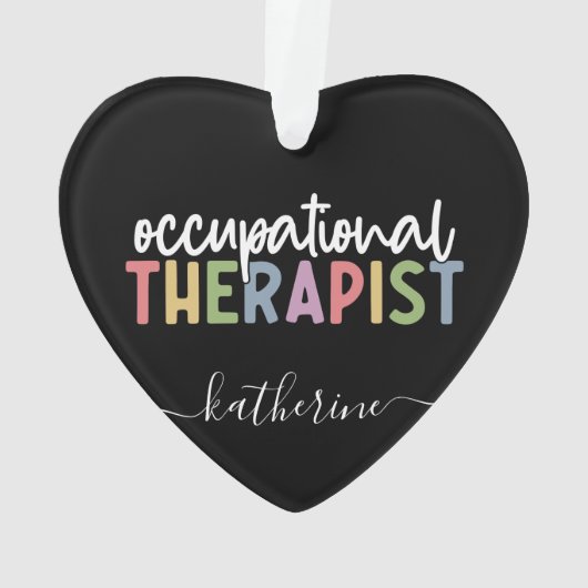 Personalisierter Berufstherapeut OT Geschenke Ornament (Rückseite)