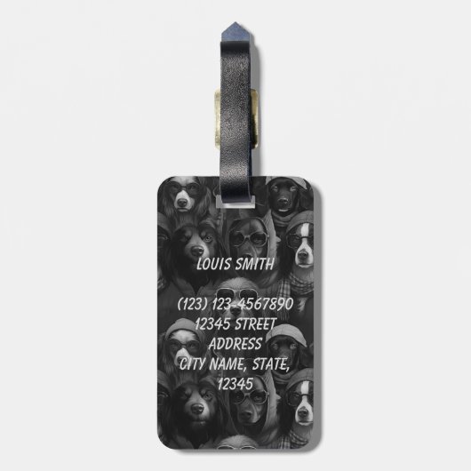 "Personalisierter Besitzer des Gepäcks - Coolster Gepäckanhänger (Rückseite vertikal)