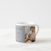 Personalisierter Best Dad Ever Espresso-Becher mit Espressotasse (Vorderseite Rechts)
