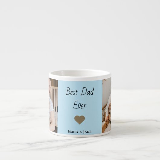 Personalisierter Best Dad Ever Espresso-Becher mit Espressotasse (Vorderseite)