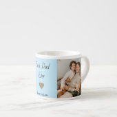 Personalisierter Best Dad Ever Espresso-Becher mit Espressotasse (Vorderseite Rechts)