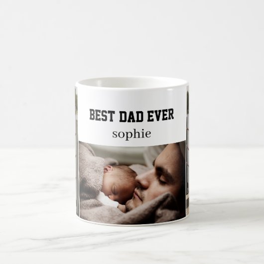 Personalisierter Best-Dad-Ever-Fotomug – Benutzerd Kaffeetasse (Mittel)