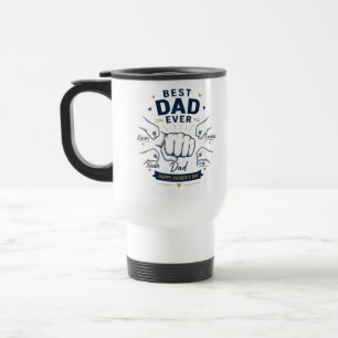 Personalisierter Best Dad Ever zum Vatertag von 4  Reisebecher