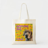 Personalisierter Best Dog Vater - Foto Pater Tag Tragetasche (Vorne)
