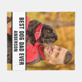 Personalisierter Best Dog Vater je benutzerdefinie Fleecedecke (Vorderseite (Horizontal))